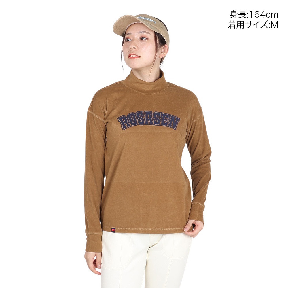 ROSASEN（レディース）ゴルフウェア マイクロフリース長袖モックネックシャツ 045-22011-042-24AW