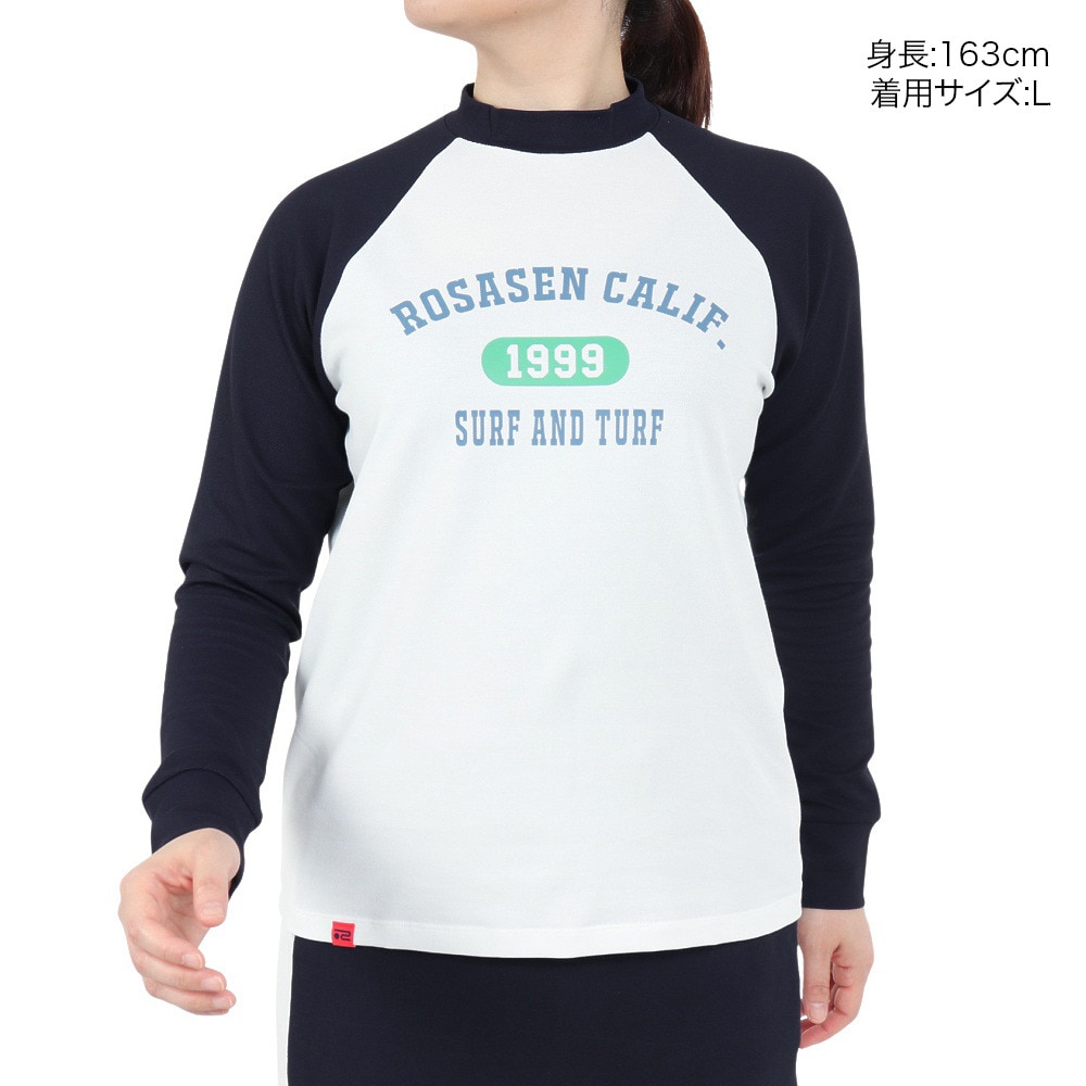 ROSASEN（レディース）ゴルフウェア ストレッチ カノコインレー 長袖シャツ 045-22811-005-24AW