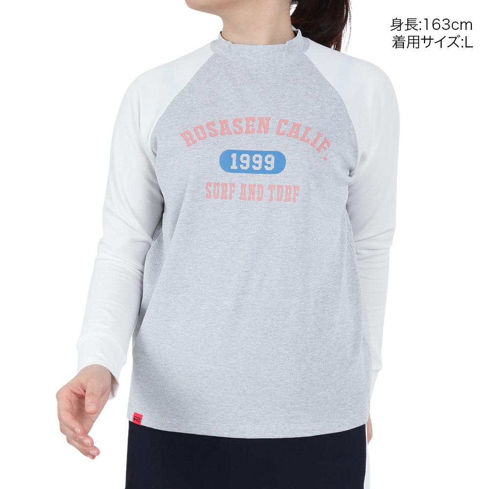 ROSASEN（レディース）ゴルフウェア ストレッチ カノコインレー 長袖シャツ 045-22811-013-24AW