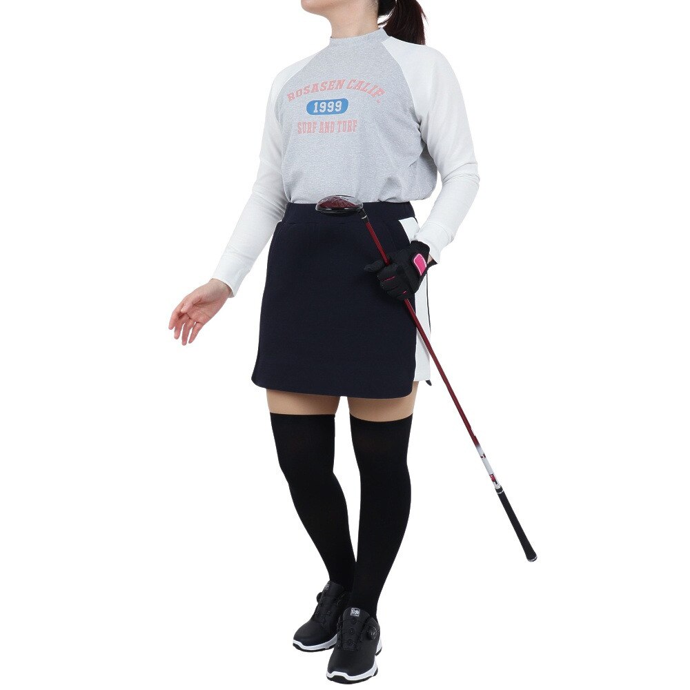 ROSASEN（レディース）ゴルフウェア ストレッチ カノコインレー 長袖シャツ 045-22811-013-24AW