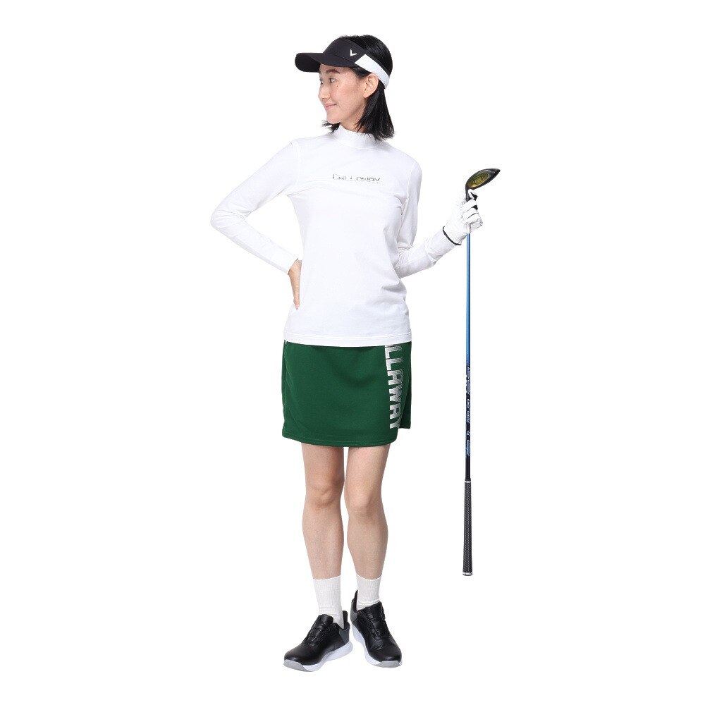 キャロウェイ（CALLAWAY）（レディース）ゴルフウェア メタリックロゴ 長袖 モックネックシャツ C24233200-1030