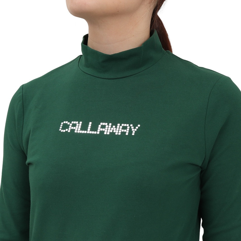 新品 キャロウェイ 長袖モックネック 抗菌 サイドロゴ グリーン LLサイズ 新品 キャロウェイ 長袖モックネック 抗菌 サイドロゴ グリーン LL