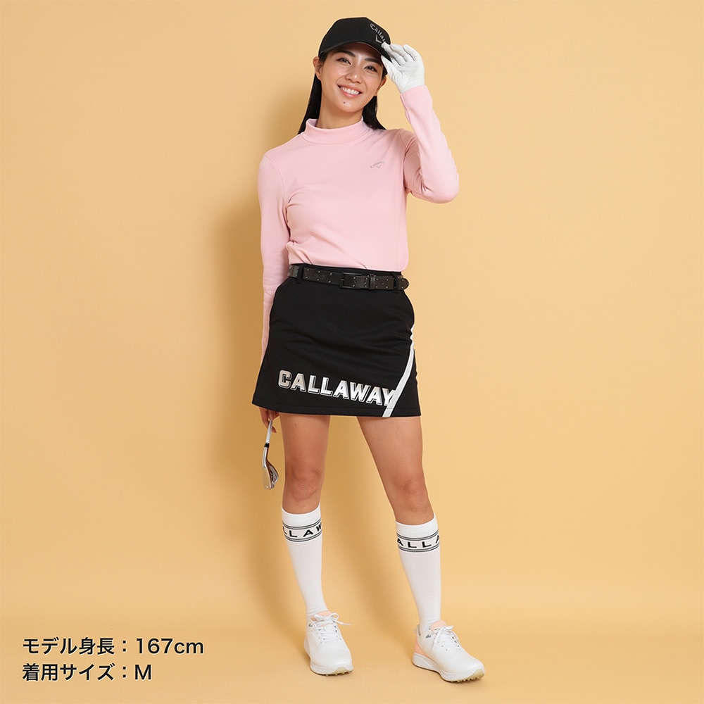 キャロウェイ（CALLAWAY）（レディース）ゴルフウェア メタリックロゴ長袖モックネックシャツ C24233204-1091