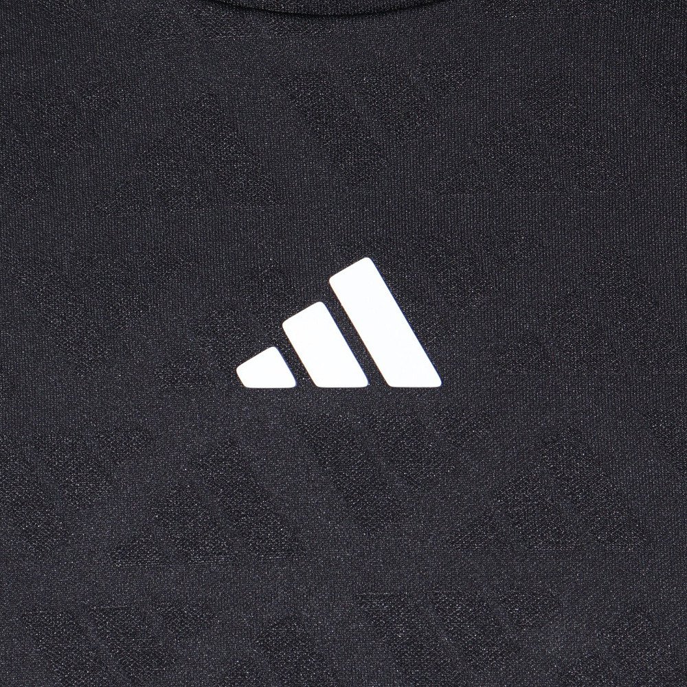 アディダス（adidas）（レディース）ゴルフウェア 吸汗速乾 UVケアジャガードモックネック長袖シャツ JTC17-IS4777 BK