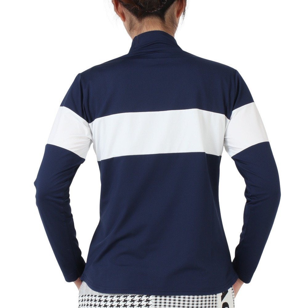 アドミラル ゴルフ（Admiral GOLF）（レディース）ゴルフウェア 裏起毛 ロングスリーブ モックネックシャツ ADLA459-NVY