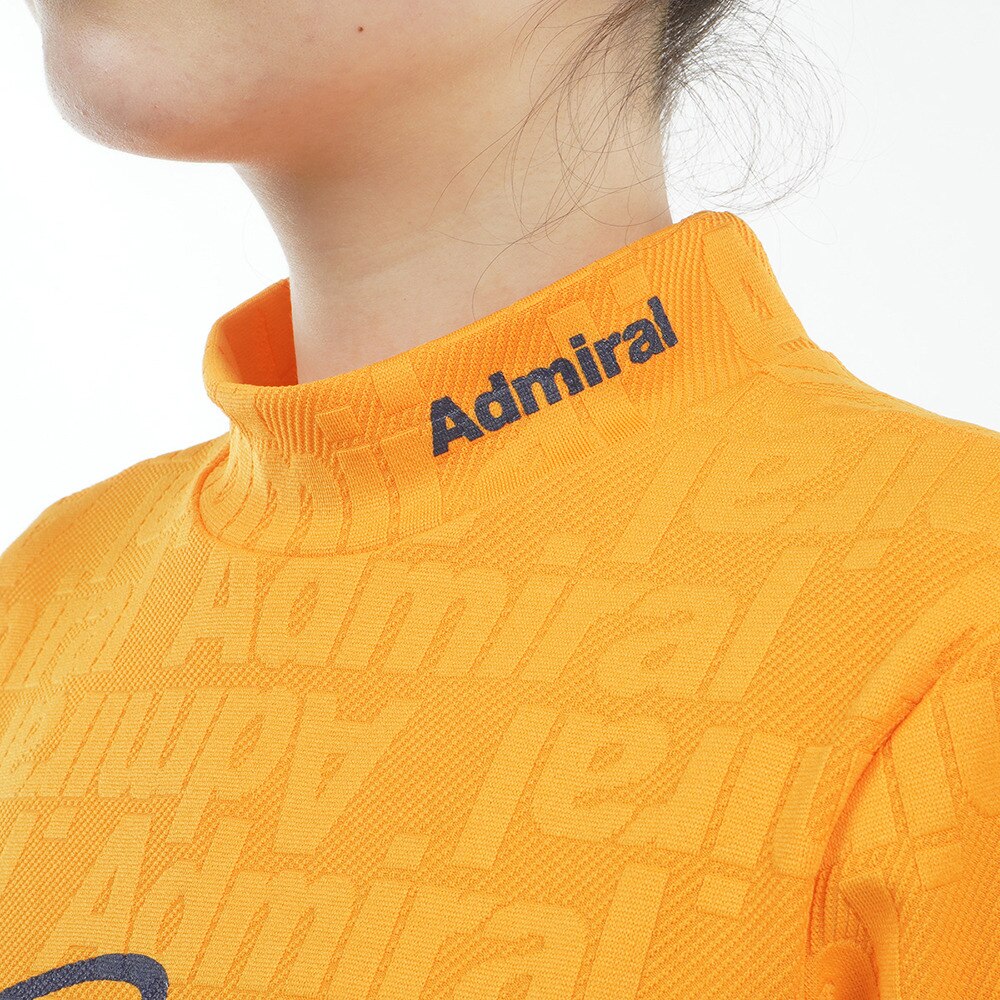 アドミラル ゴルフ（Admiral GOLF）（レディース）ゴルフウェア 吸水速乾 ゴルフロングスリーブモックシャツ ADLA468-ORG