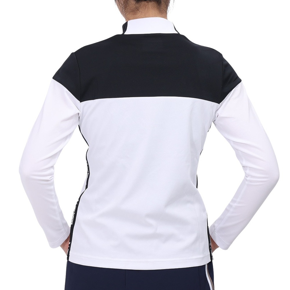 ニューバランス（new balance）（レディース）ゴルフウェア 吸汗速乾 ストレッチ UV 長袖モックネック プルオーバー 012-4267502-030