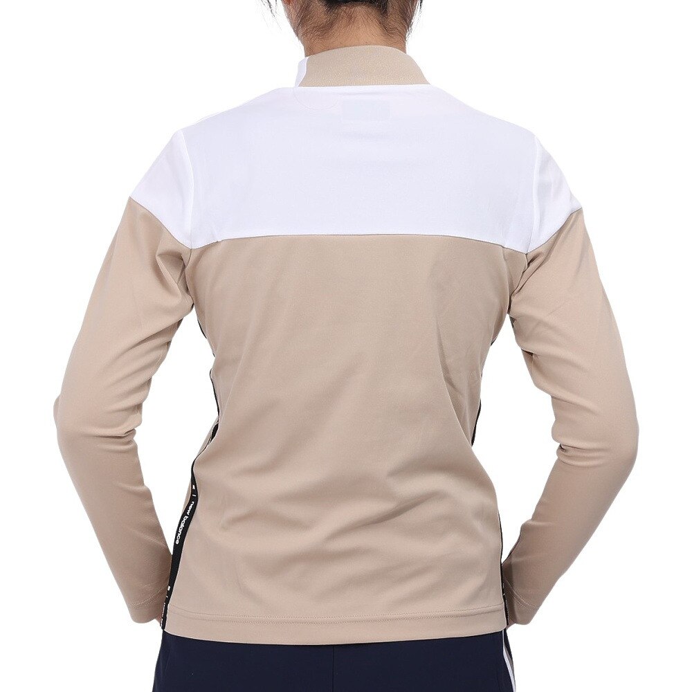 ニューバランス（new balance）（レディース）ゴルフウェア 吸汗速乾 ストレッチ UV 長袖モックネック プルオーバー 012-4267502-041★★★