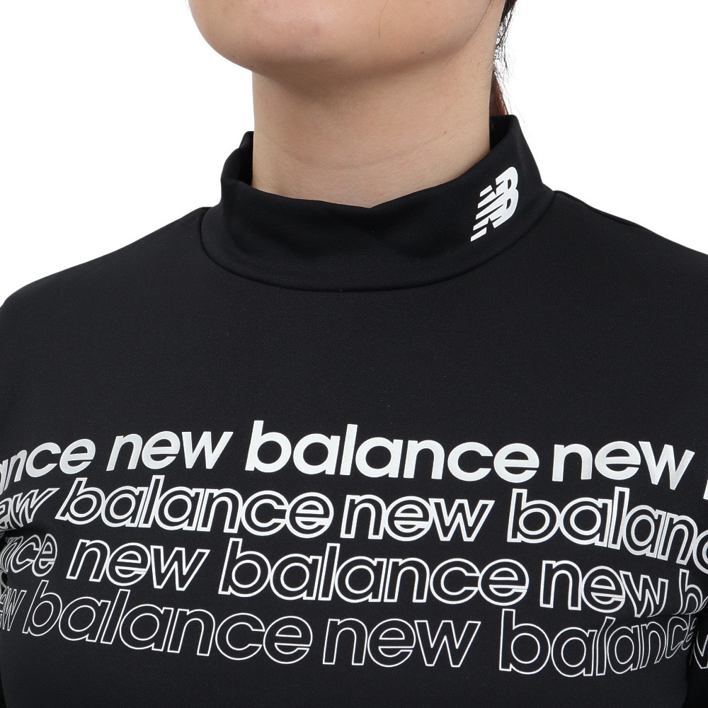 ニューバランス（new balance）（レディース）ゴルフウェア 吸水速乾 発熱 長袖 モックネック プルオーバーシャツ 012-4267504-010