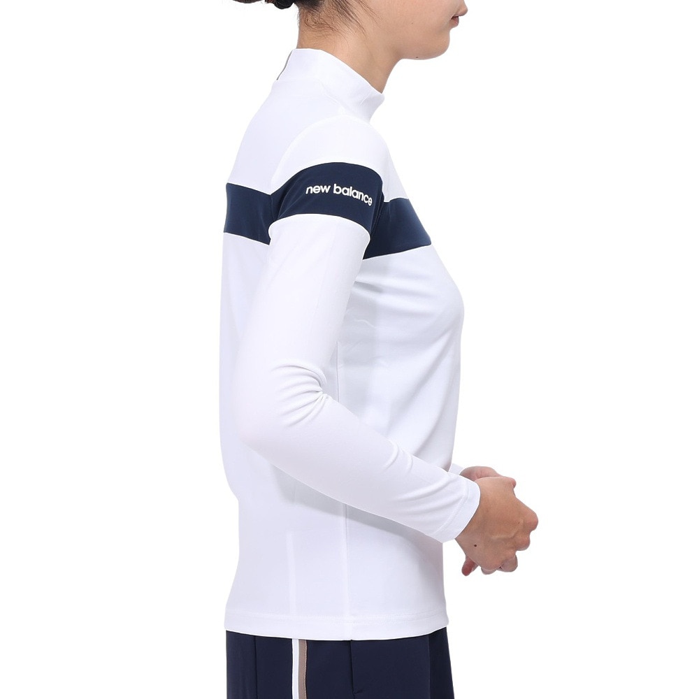 ニューバランス（new balance）（レディース）ゴルフウェア 吸汗速乾 ストレッチ UV 長袖モックネック プルオーバー 012-4267507-030