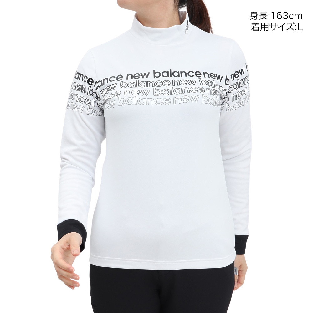 ニューバランス（new balance）（レディース）ゴルフウェア 吸水速乾 発熱 長袖 モックネック プルオーバーシャツ 012-4267504-030