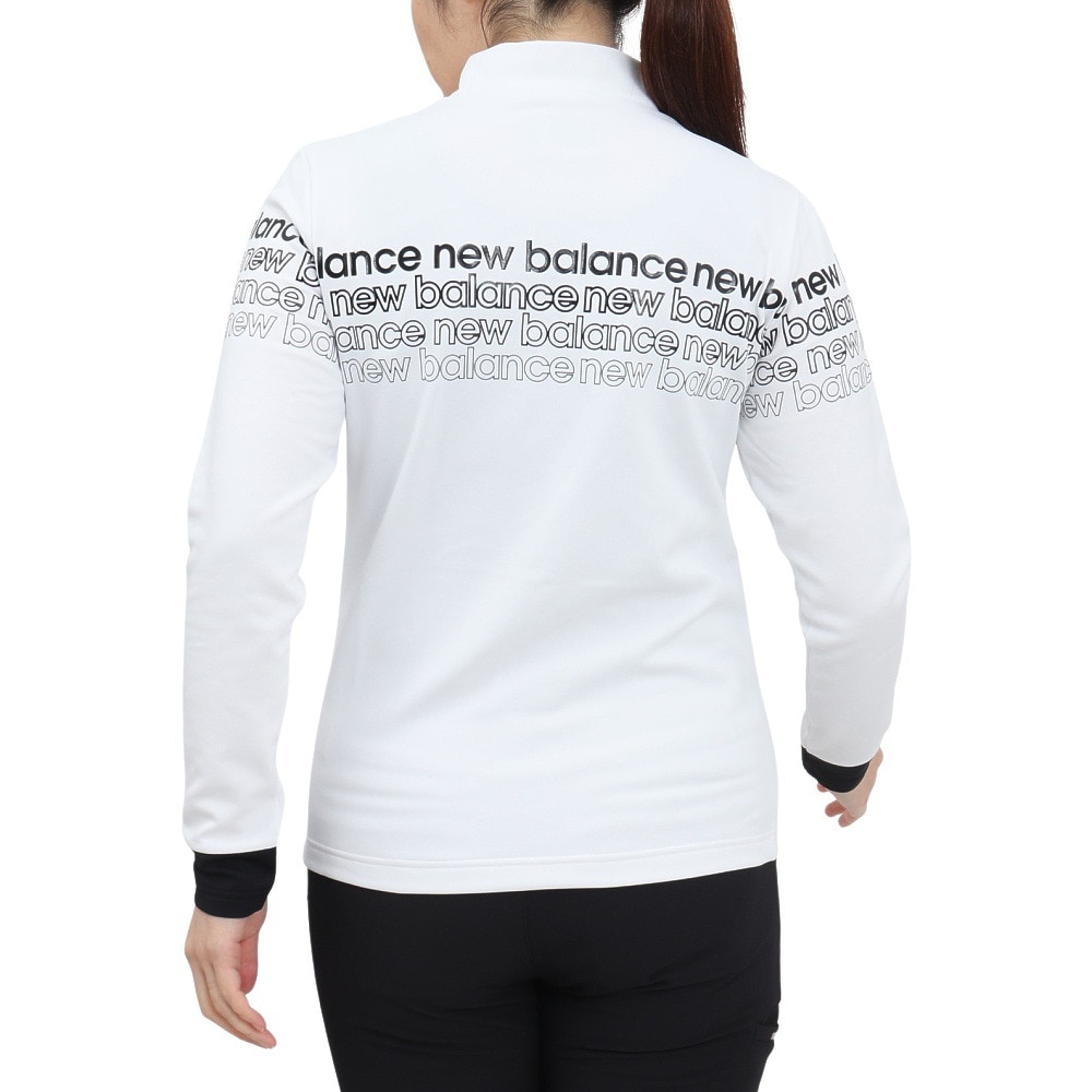 ニューバランス（new balance）（レディース）ゴルフウェア 吸水速乾 発熱 長袖 モックネック プルオーバーシャツ 012-4267504-030