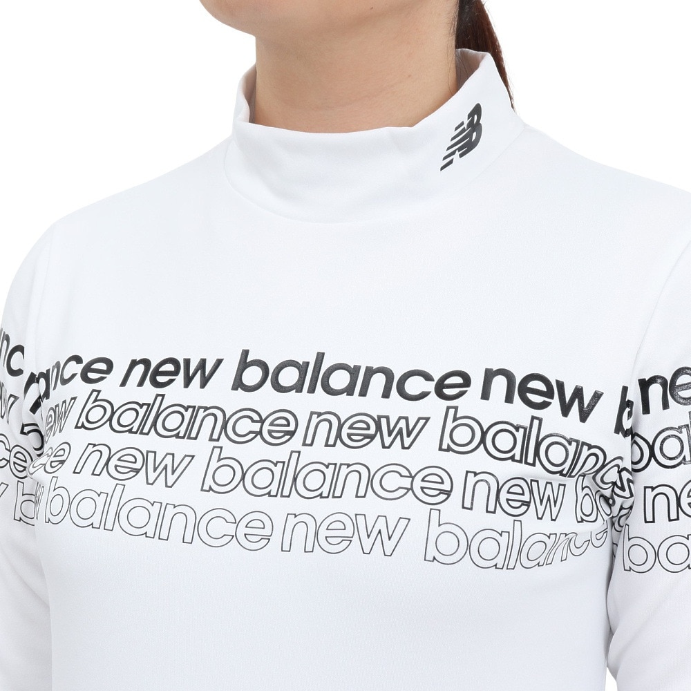 ニューバランス（new balance）（レディース）ゴルフウェア 吸水速乾 発熱 長袖 モックネック プルオーバーシャツ 012-4267504-030