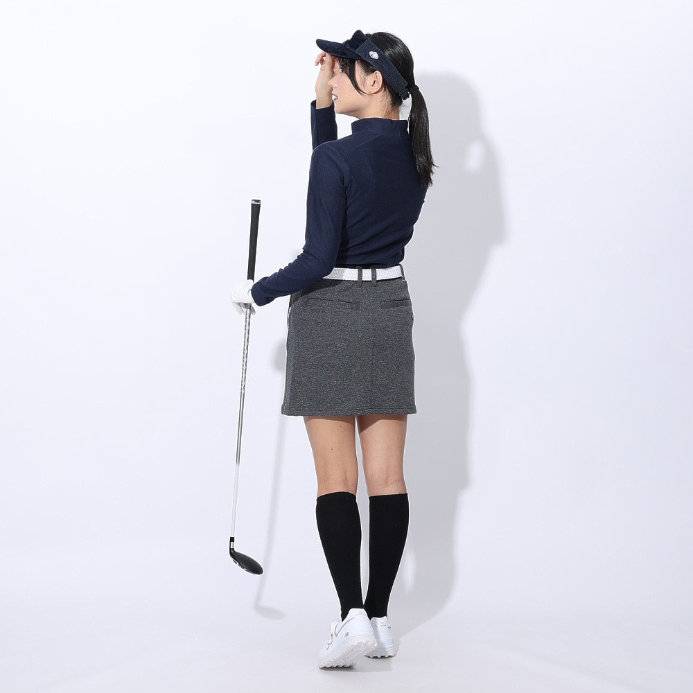 フィドラ（FIDRA）（レディース）ゴルフウェア 吸湿発熱 両面起毛ハイネックシャツ FD5SUG10 NVY