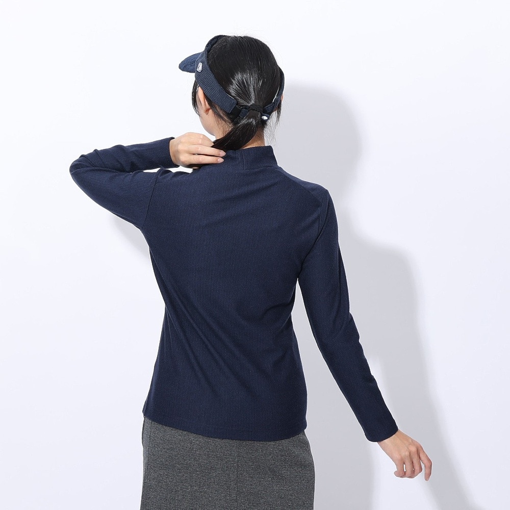フィドラ（FIDRA）（レディース）ゴルフウェア 吸湿発熱 両面起毛ハイネックシャツ FD5SUG10 NVY