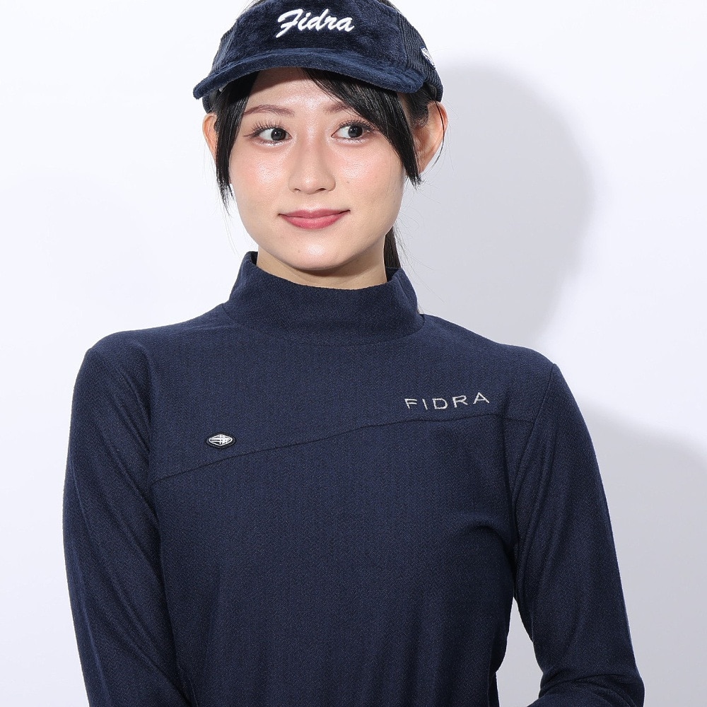 フィドラ（FIDRA）（レディース）ゴルフウェア 吸湿発熱 両面起毛ハイネックシャツ FD5SUG10 NVY