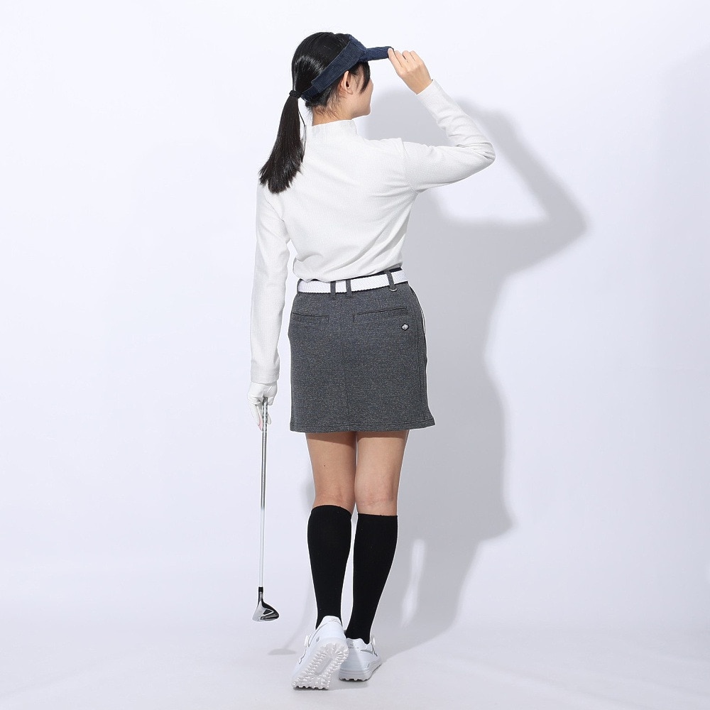 フィドラ（FIDRA）（レディース）ゴルフウェア 吸湿発熱 両面起毛ハイネックシャツ FD5SUG10 WHT