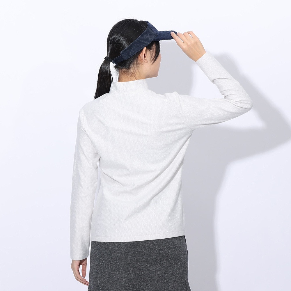 フィドラ（FIDRA）（レディース）ゴルフウェア 吸湿発熱 両面起毛ハイネックシャツ FD5SUG10 WHT