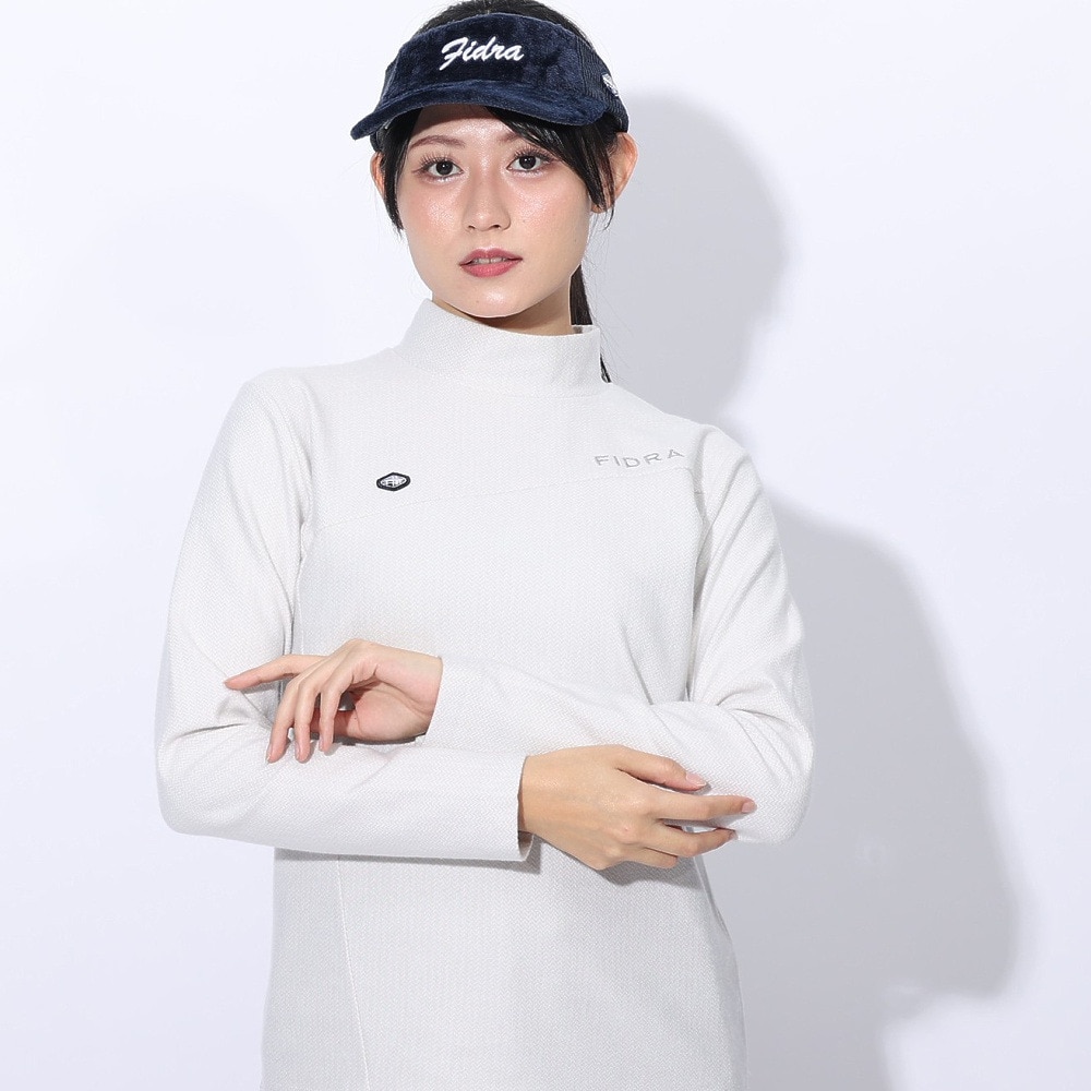 フィドラ（FIDRA）（レディース）ゴルフウェア 吸湿発熱 両面起毛ハイネックシャツ FD5SUG10 WHT