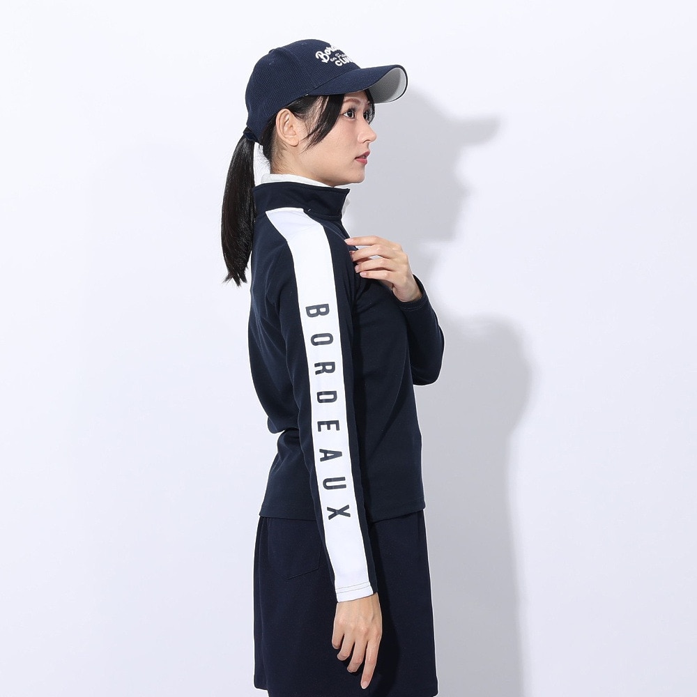 クランク（CLUNK）（レディース）ゴルフウェア 吸湿発熱 ハイネックハーフジップシャツ CL5SUG07 NVY
