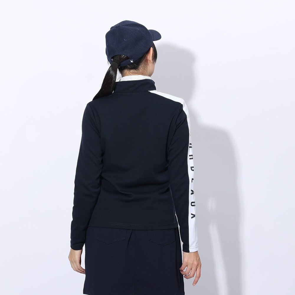 クランク（CLUNK）（レディース）ゴルフウェア 吸湿発熱 ハイネックハーフジップシャツ CL5SUG07 NVY