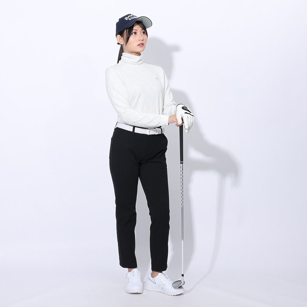 クランク（CLUNK）（レディース）ゴルフウェア 発熱 長袖 成形ジャガードニットシャツ CL5SUG17 WHT