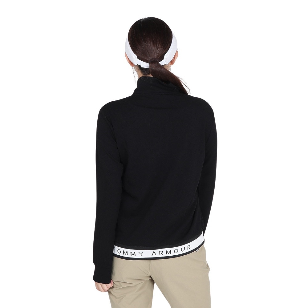 トミーアーマー（Tommy Armour）（レディース）ゴルフウェア 長袖ヒートクロス ハーフジップ プルオーバー TANB24F070015 BLK