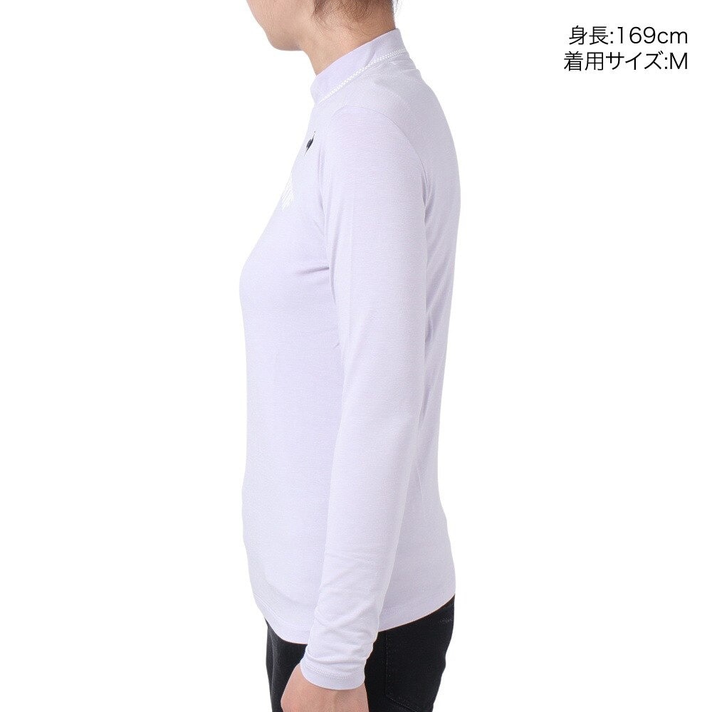 ルコックスポルティフ（lecoqsportif）（レディース）ゴルフウェア ストレッチフォーサー ハイネックロゴ裏起毛長袖シャツ QGWWJB07 PP00
