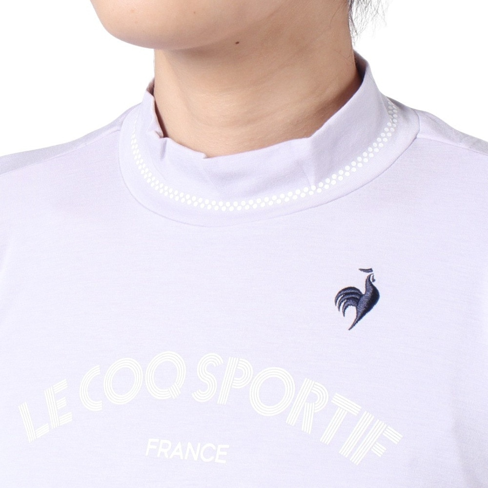 ルコックスポルティフ（lecoqsportif）（レディース）ゴルフウェア ストレッチフォーサー ハイネックロゴ裏起毛長袖シャツ QGWWJB07 PP00