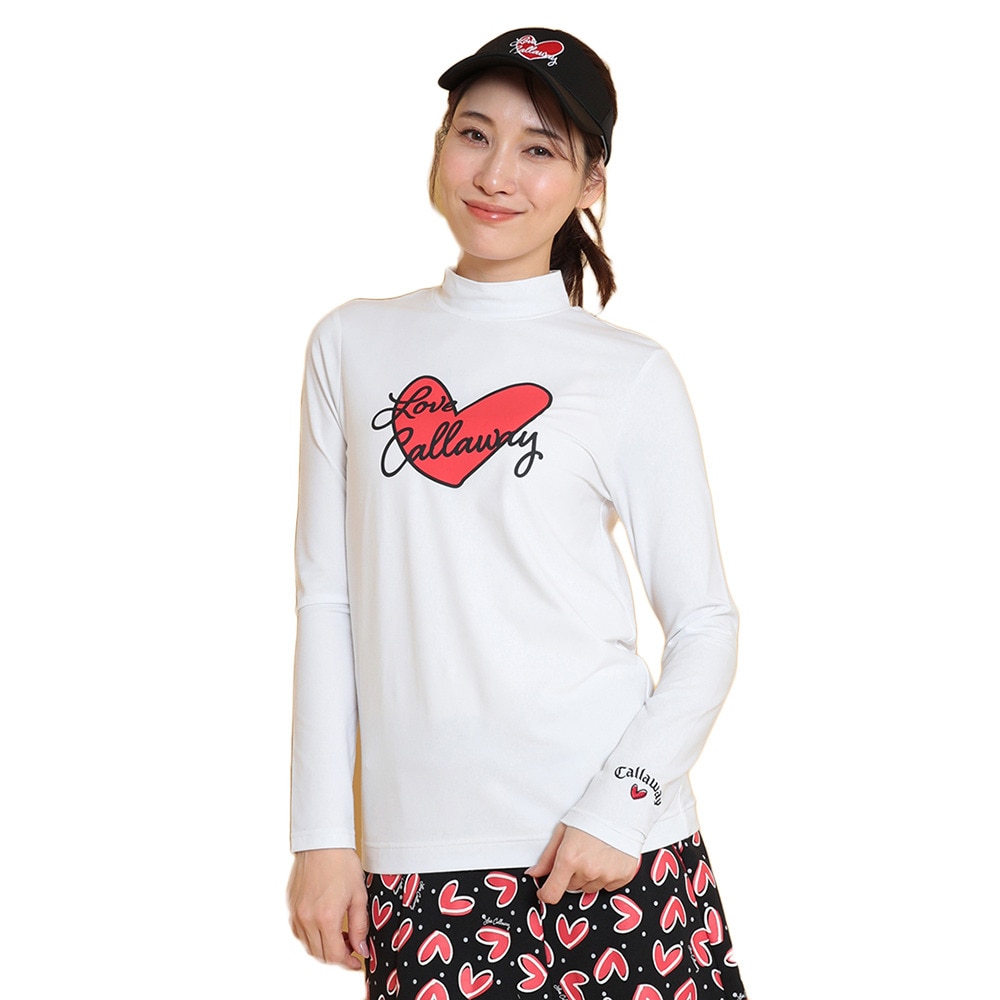 キャロウェイ（CALLAWAY）（レディース）ゴルフウェア ラブキャロウェイ 長袖 モックネックシャツ C25133220-1030