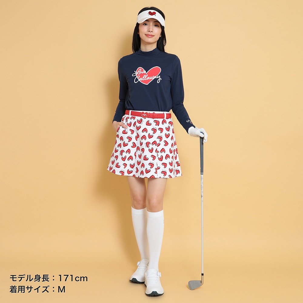 キャロウェイ（CALLAWAY）（レディース）ゴルフウェア ラブキャロウェイ 長袖 モックネックシャツ C25133220-1120