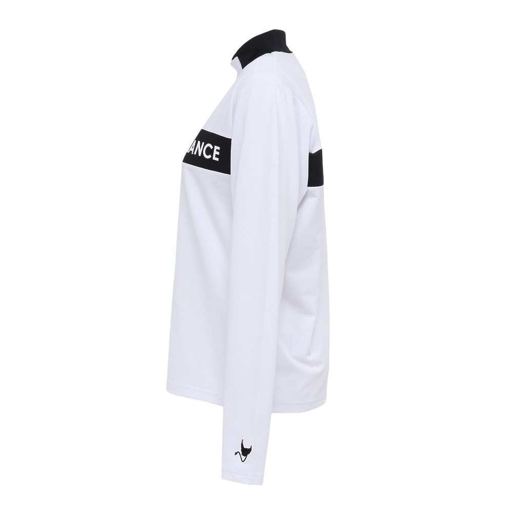 クランク（CLUNK）（レディース）ゴルフウェア 吸汗速乾 消臭 長袖モックシャツ CL5TUG03 WHT