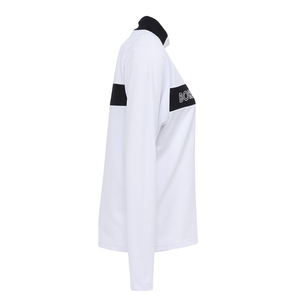 クランク（CLUNK）（レディース）ゴルフウェア 吸汗速乾 消臭 長袖モックシャツ CL5TUG03 WHT