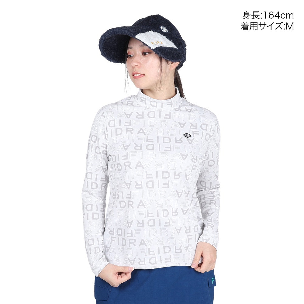 フィドラ（FIDRA）（レディース）ゴルフウェア 長袖 発熱 ハイネックシャツ FD5QUG23 WHT