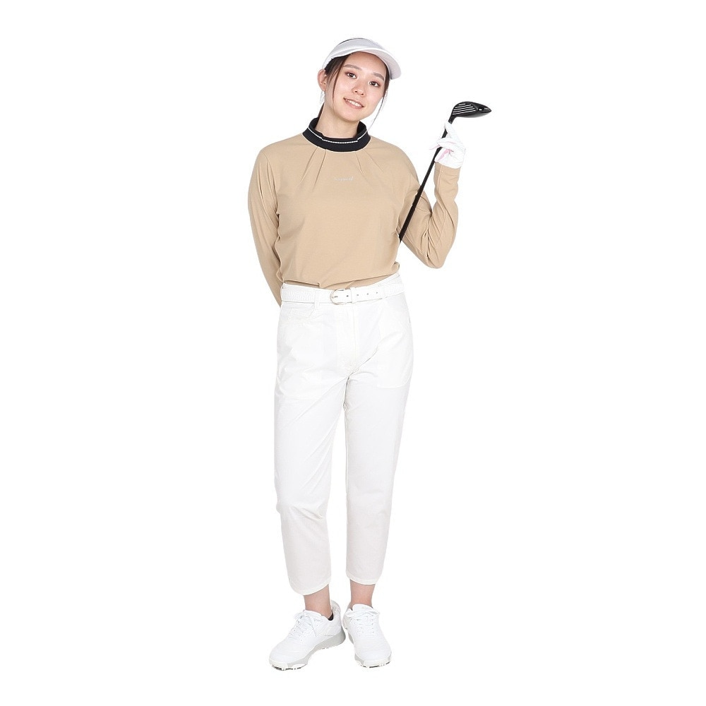 ルコックスポルティフ（lecoqsportif）（レディース）ゴルフウェア 吸汗速乾 ストレッチフォーサー モックネックシャツ LG4FLS50L BG00