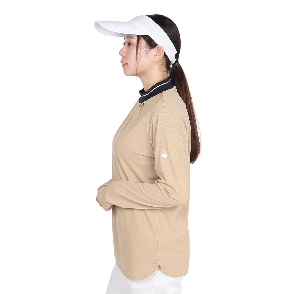 ルコックスポルティフ（lecoqsportif）（レディース）ゴルフウェア 吸汗速乾 ストレッチフォーサー モックネックシャツ LG4FLS50L BG00