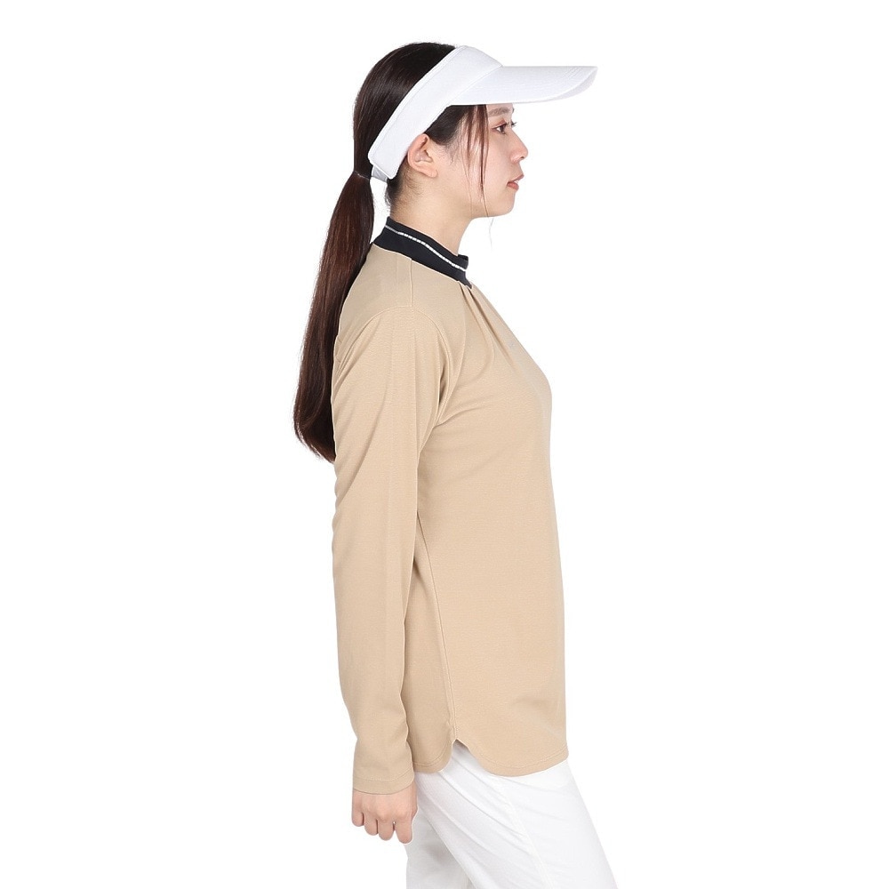 ルコックスポルティフ（lecoqsportif）（レディース）ゴルフウェア 吸汗速乾 ストレッチフォーサー モックネックシャツ LG4FLS50L BG00