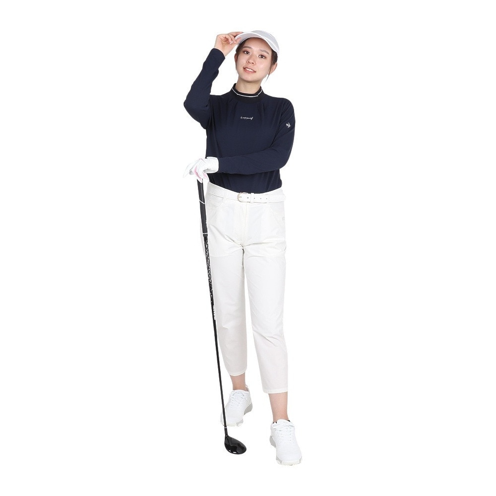 ルコックスポルティフ（lecoqsportif）（レディース）ゴルフウェア 吸汗速乾 ストレッチフォーサー モックネックシャツ LG4FLS50L NV00