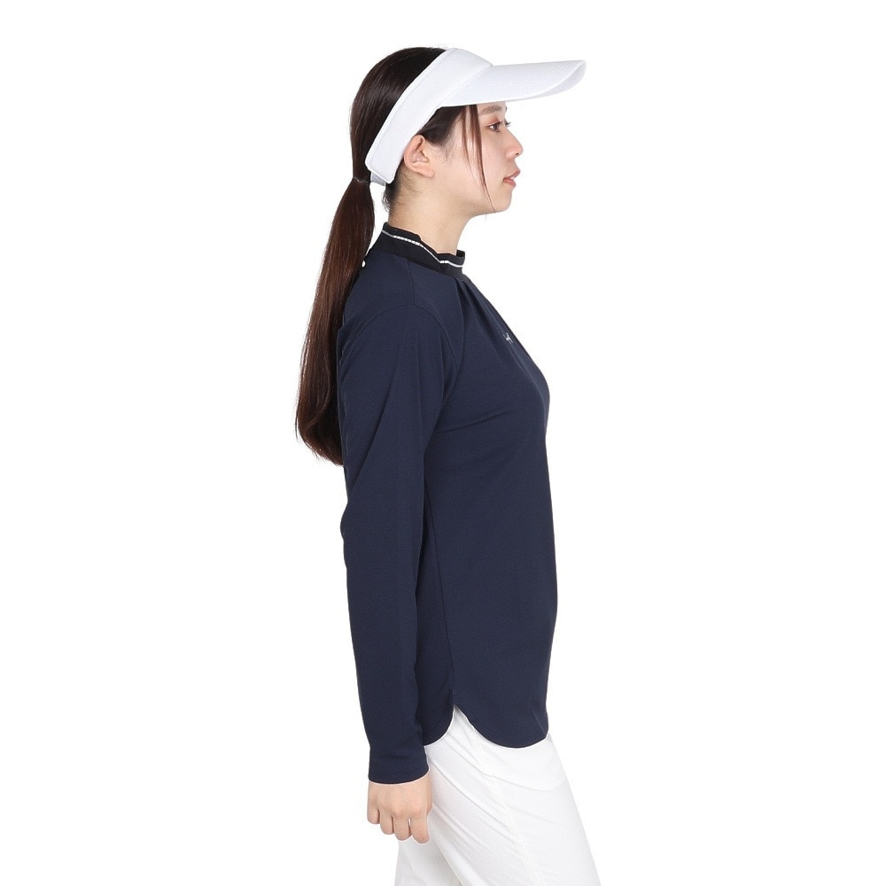 ルコックスポルティフ（lecoqsportif）（レディース）ゴルフウェア 吸汗速乾 ストレッチフォーサー モックネックシャツ LG4FLS50L NV00