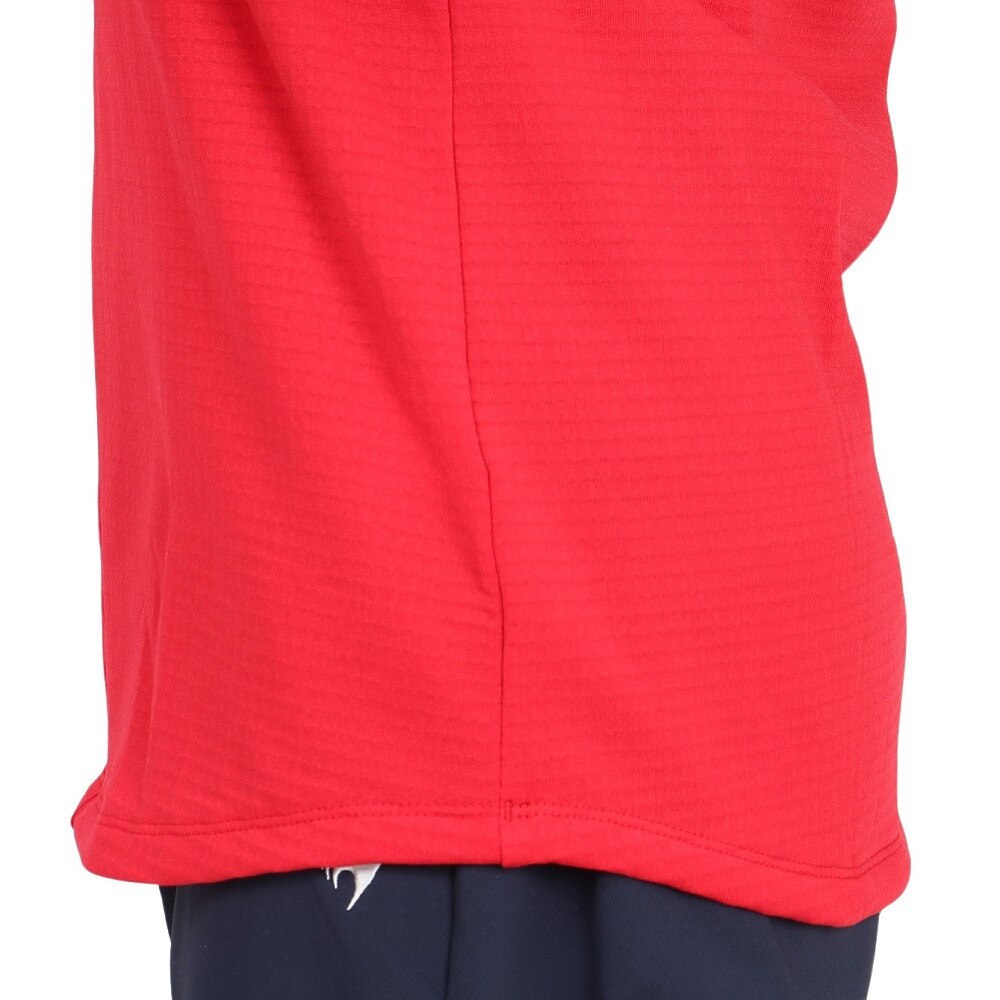 ルコックスポルティフ（lecoqsportif）（レディース）ゴルフウェア 保温 ストレッチフォーサー 長袖裏グリッドモックネックシャツ LG4FLS52L RD00
