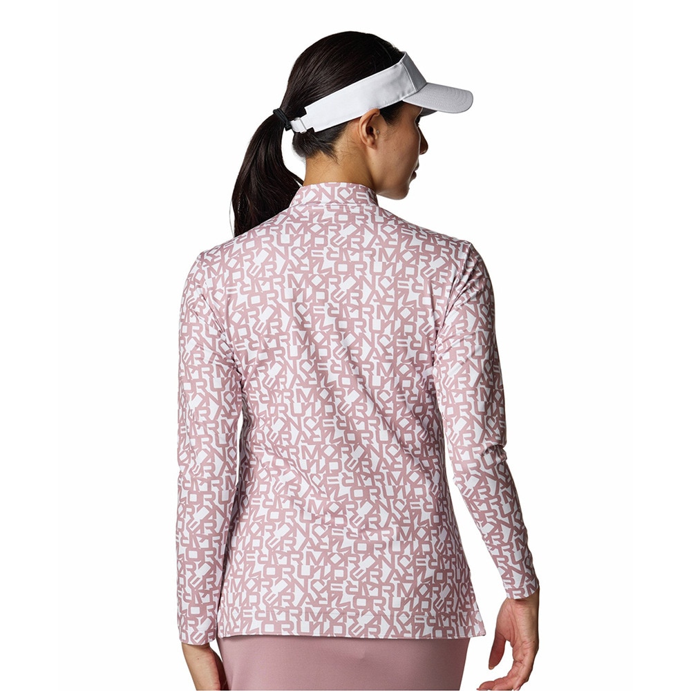 アンダーアーマー（UNDER ARMOUR）（レディース）ゴルフウェア ライブ アーマーニット プリント ロングスリーブ モックネック シャツ 6008806 673