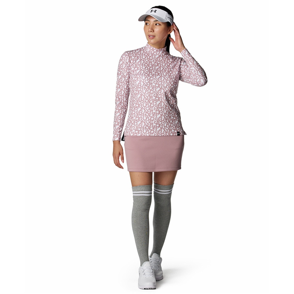 アンダーアーマー（UNDER ARMOUR）（レディース）ゴルフウェア ライブ アーマーニット プリント ロングスリーブ モックネック シャツ 6008806 673