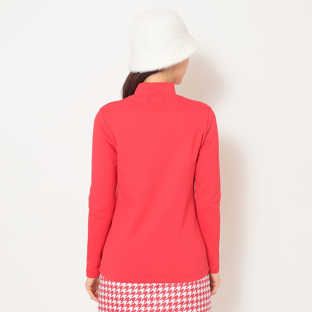 キャロウェイ（CALLAWAY）（レディース）ゴルフウェア 裏起毛ダブルニット長袖モックネックシャツ C25233205-1100