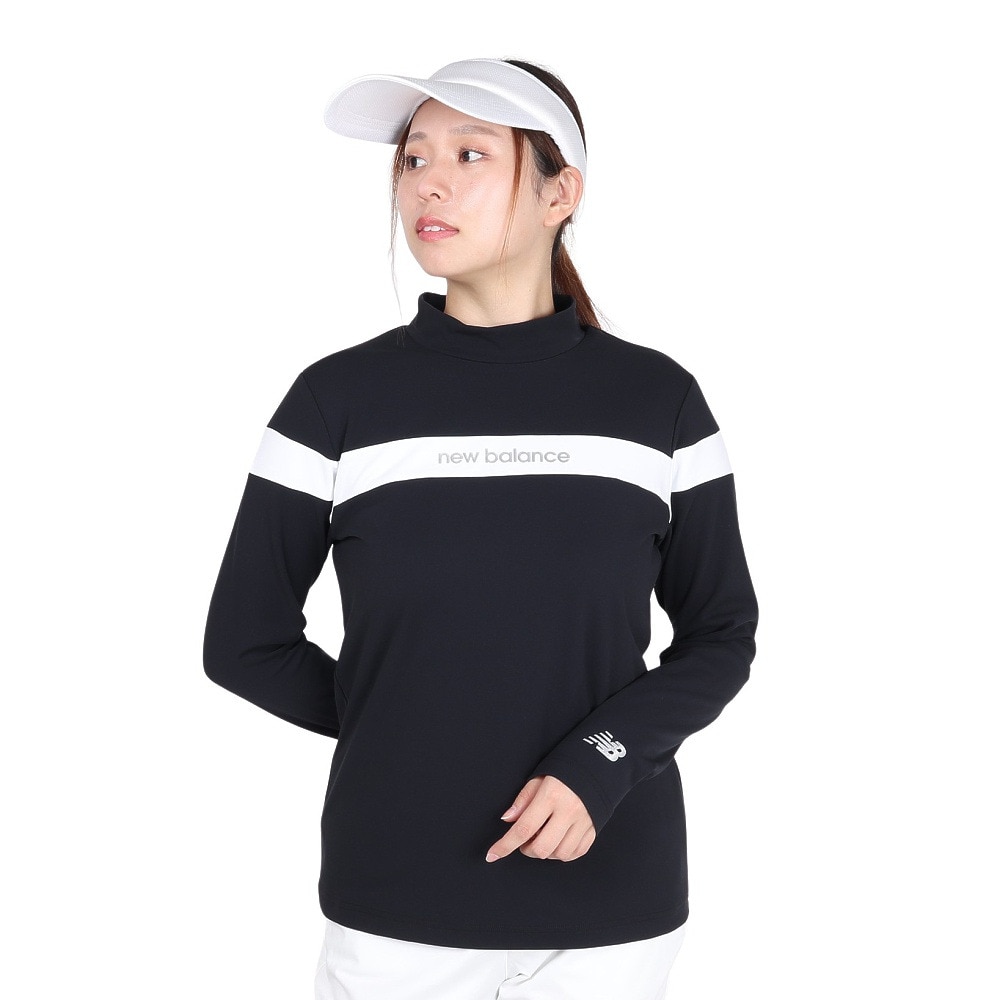 ニューバランス（new balance）（レディース）ゴルフウェア 長袖 モックネック プルオーバー 012-5267503-010