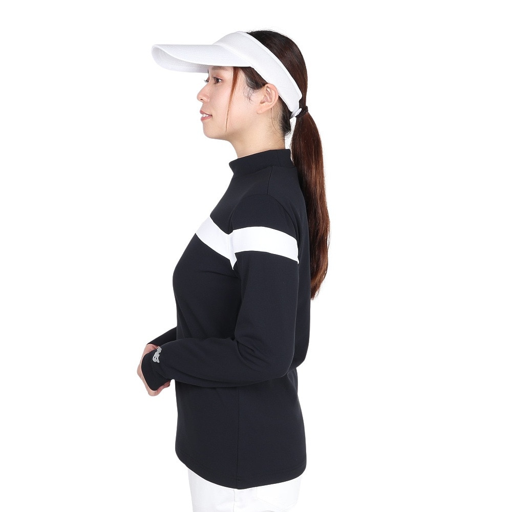 ニューバランス（new balance）（レディース）ゴルフウェア 長袖 モックネック プルオーバー 012-5267503-010