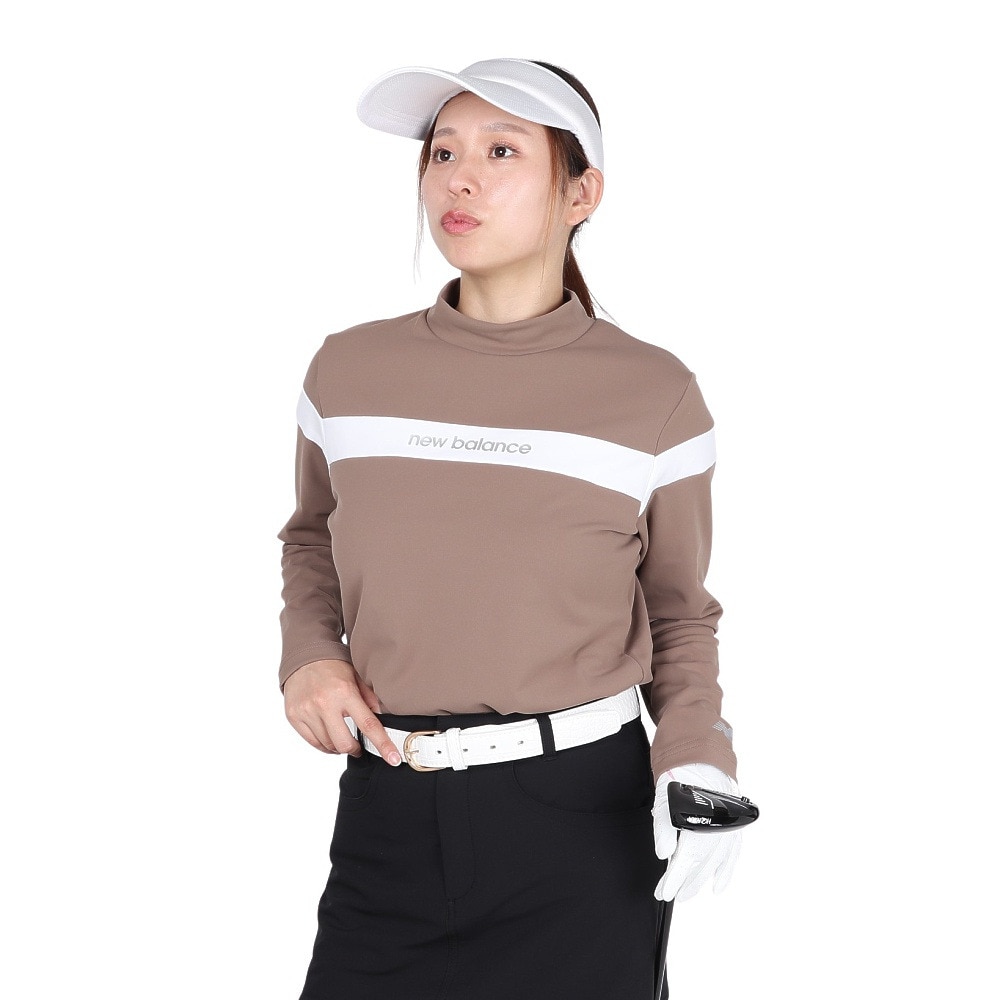 ニューバランス（new balance）（レディース）ゴルフウェア 長袖 モックネック プルオーバー 012-5267503-051