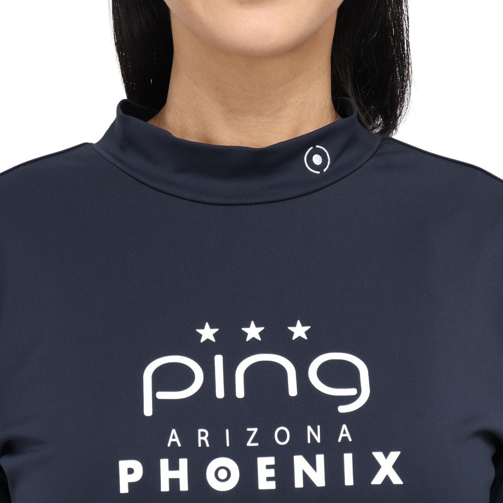 ピン（PING）（レディース）ゴルフウェア トリコットハイネック長袖シャツ 622-5266001-120