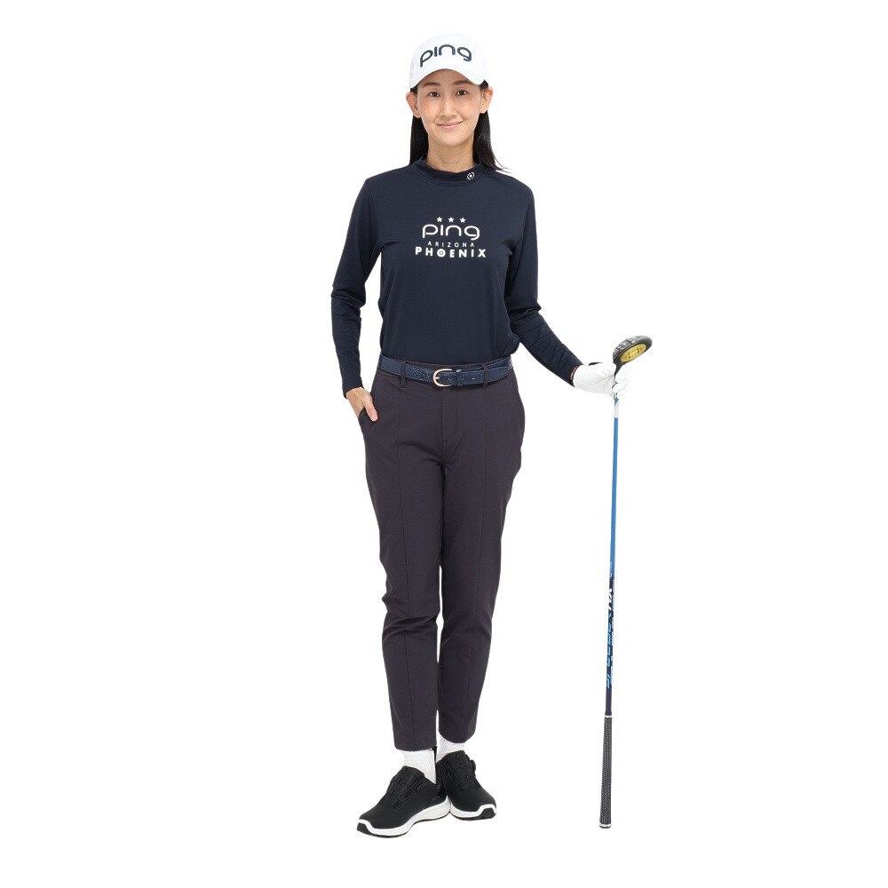 ピン（PING）（レディース）ゴルフウェア トリコットハイネック長袖シャツ 622-5266001-120