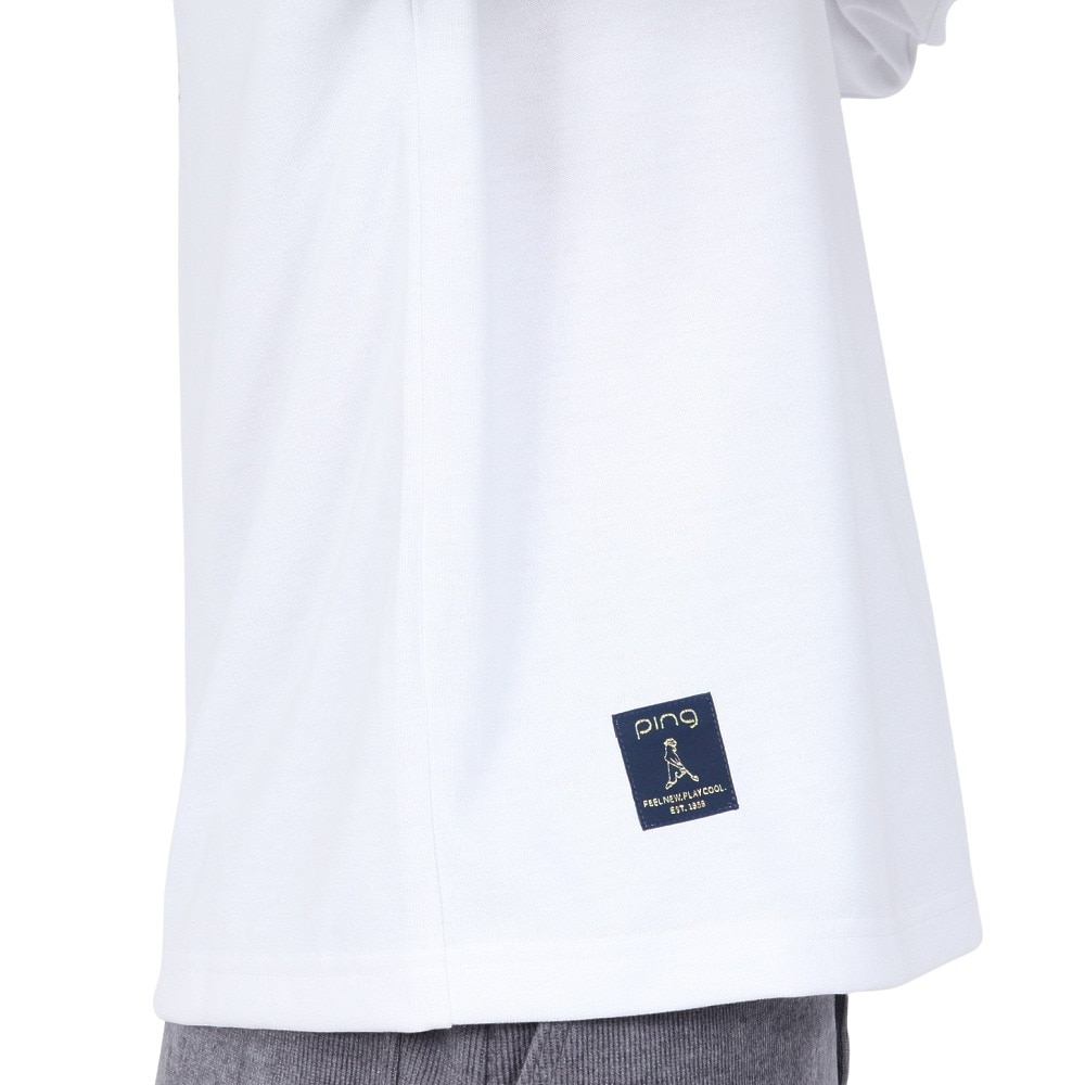 ピン（PING）（レディース）ゴルフウェア 引き揃え天竺ドライミックス長袖ハイネックカットソー 622-5266800-030