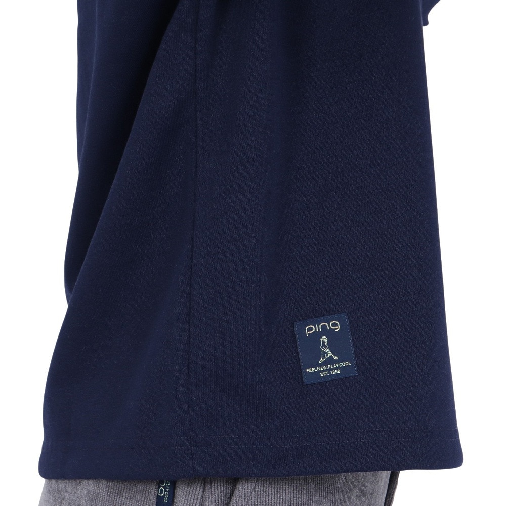 ピン（PING）（レディース）ゴルフウェア 引き揃え天竺ドライミックス長袖ハイネックカットソー 622-5266800-120